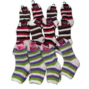 Crush Original Cozy Socks Ladies Size 9-11 Slipper Socks 12 pairs Brand New NWT.